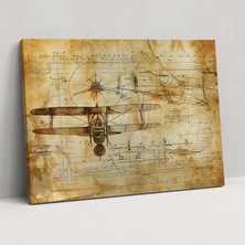 Painted Anarchy Leonardo Da Vinci Canvas Print - Flight Invention Sketches Wall Art - Leonardo Da Vinci, Home Decoration, Canvas Wall Art, Wall Art, 50X30