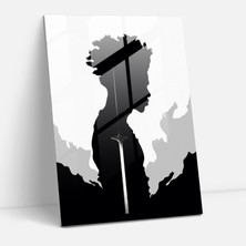 Afro Savaşçı Cam Baskı - Afro, Duvar Dekorasyonu, Dayanıklılık, Afro Savaşçı, 50X70