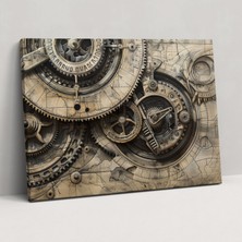 Painted Anarchy Renaissance Mechanical Leonardo Da Vinci Canvas Print - Leonardo Da Vinci, Wall Art, Canvas Print, Canvas, 50X30