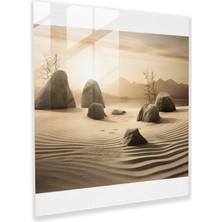 Painted Anarchy Asya Zen Bahçesi Cam Baskı - Asya, Huzurlu Kaya Oluşumları, Sakin Zen Bahçesi, Cam Baskı, 30X30