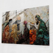 Painted Anarchy Leonardo Da Vinci Glass Wall Art - Adoration Of The Magi - Leonardo Da Vinci, Leonardo Da Vinci, Home Decoration, Glass Art, 45X30