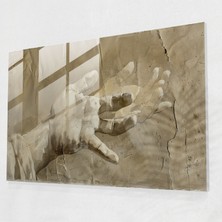 Painted Anarchy Leonardo Da Vinci Glass Print - Study Of Hands - Leonardo Da Vinci, Glass Print, Modern Art, Glass Wall Art, 70X50