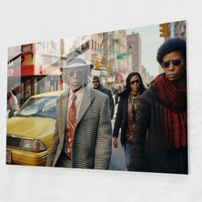 Painted Anarchy Harlem Sokakları Cam Baskı - Harlem, Cam Sanatı, Cam Duvar Sanatı, Harlem, 45X30