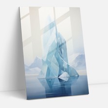 Painted Anarchy Geometrik Denge Cam Baskı - Buzdağı, Cam Sanatı, Geometrik Tasarım, Ev Dekorasyonu, 30X45