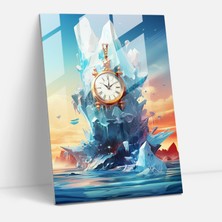 Painted Anarchy Eriyen Buzdağı Cam Duvar Sanatı - Buzdağı, Gerçeküstü Dijital Sanat Çalışması, Benzersiz Güzellik, Göz Alıcı, 30X45