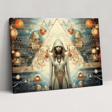 Painted Anarchy Illuminati Kanvas Tablo - Illuminati, Fütüristik Elemanlar, Karmaşık Karışım, Fütüristik, 50X30