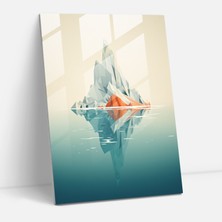 Painted Anarchy Geometrik Buzdağı Cam Baskı - Buzdağı, Buzdağı, Stilize Buzdağı, Duvar Süslemesi, 30X45