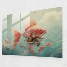 Painted Anarchy Ezoterizm Cam Duvar Sanatı - Illuminati, Büyüleyici Yaratıklar, Rüya Gibi Görüntüler, Cam Sanatı, 45X30