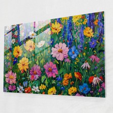 Painted Anarchy Empresyonizm Duvar Süslemesi - Rengarenk Çiçeklerle Dolu Canlı Bahçe - Empresyonizm, Renkli, Duvar Süslemesi, Empresyonizm, 45X30