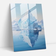 Painted Anarchy Yansıyan Buzdağı Cam Baskı - Buzdağı, Yansıyan Buzdağı, Modern Sanat, Duvar Dekorasyonu, 30X45