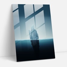 Painted Anarchy Buzdağı Cam Baskı - Buzdağı, Duvar Süslemesi, Cam Sanatı, Duyguların Gizli Derinlikleri, 30X45