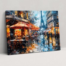 Painted Anarchy Empresyonizm Paris Sokak Sahnesi Duvar Tablosu - Empresyonizm, Ev Dekorasyonu, Kanvas Tablo, 50X30
