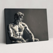 Painted Anarchy Michelangelo Güçlü Heykel Kanvas Tablo - Michelangelo, Duvar Sanatı, Kanvas Tablo, Michelangelo, 50X30