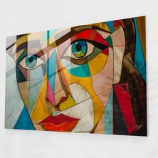 Painted Anarchy Pablo Picasso Cam Tablo - Soyut Şekiller - Pablo Picasso, Duvar Dekorasyonu, Cam Duvar Sanatı, Modern Sanat, 45X30
