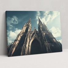 Painted Anarchy Ortaçağ Duvar Dekorasyonu - Yükselen Katedral - Ortaçağ, Gotik Mimari, Kanvas, Ev Dekorasyonu, 70X50