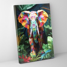 Painted Anarchy Suluboya Origami Fil Kanvas Tablo - Origami, Kanvas, Canlı, Büyüleyici, 30X50