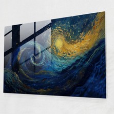 Painted Anarchy Post-Empresyonizm Cam Baskı: Yıldızlı Gece Gökyüzü - Post-Empresyonizm, Post-Empresyonizm, Ev Dekorasyonu, Modern Sanat, 45X30