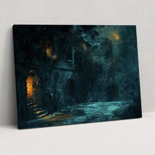 Painted Anarchy Rembrandt Gece Manzarası Kanvas Tablo - Rembrandt, Ev Dekorasyonu, Duvar Dekorasyonu, Kanvas Tablo, 50X30