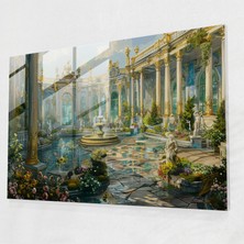 Painted Anarchy Rokoko Tarzı Tablo Büyük Cam Duvar Sanatı - Rokoko Tarzı Resim, Cam Duvar Sanatı, Cam Baskı, Ev Dekorasyonu, 45X30