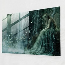 Painted Anarchy Ön Raphael Kardeşliği Cam Baskı: Ruhani Peri - Ön Raphael Kardeşliği, Ev Dekorasyonu, Cam Baskı, Cam Duvar Sanatı, 45X30