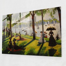 Painted Anarchy La Grande Jatte Cam Duvar Sanatı - Post-Empresyonizm, Ev Dekorasyonu, Cam Sanatı, Duvar Dekorasyonu, 45X30