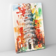 Painted Anarchy Pisa Kulesi Duvar Sanatı - Pisa Kulesi, Duvar Sanatı, Kanvas Tablo, Ev Dekorasyonu, 30X50