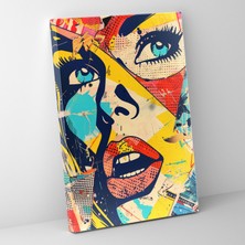 Popart Tarzı Duvar Dekorasyonu - Popart, Kanvas Tablo, Kanvas Tablo, Çizgi Roman Panoları, 30X50