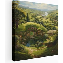 Painted Anarchy Middle Earth Shire Duvar Dekorasyonu - Orta Dünya, Rahat Atmosfer, Yağlıboya Tablo, Kanvas Tablo, 30X30