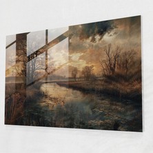 Painted Anarchy Rembrandt Cam Baskı: Gün Batımı Manzarası - Rembrandt, Manzara, Cam Baskı, Duvar Süslemesi, 45X30