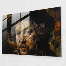 Painted Anarchy Rembrandt Otoportre Cam Duvar Sanatı - Rembrandt, Rembrandt, Cam Duvar Sanatı, Duvar Dekorasyonu, 45X30