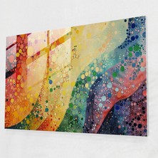 Painted Anarchy Pointilizm Cam Duvar Sanatı Soyut Şekiller ve Renkler - Pointilizm, Cam Duvar Sanatı, Pointilizm, Cam Sanatı, 45X30