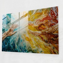 Painted Anarchy Michelangelo Cam Duvar Sanatı - Adem'in Yaratılışı - Michelangelo, Klasik Başyapıt, Cam Duvar Sanatı, Adem'in Yaratılışı, 45X30