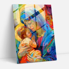 Painted Anarchy Raffaello Sanzio Cam Baskı - Raffaello Sanzio, Ev Dekorasyonu, Modern Sanat, Cam Duvar Sanatı, 30X45