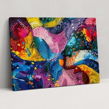 Painted Anarchy Cesur Soyut Noktacılık Kanvas Tablo - Noktacılık, Kanvas Tablo, Kanvas Tablo, Ev Dekorasyonu, 50X30