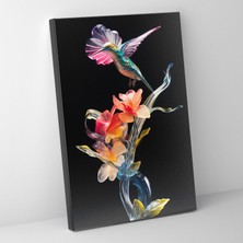 Painted Anarchy Gerçekçi Cam Heykel Duvar Dekorasyonu - Gerçekçi Cam Heykel, Ev Dekorasyonu, Narin, Sinek Kuşu, 30X50