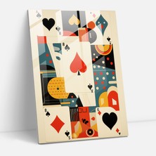 Painted Anarchy Oyun Kağıdı Cam Sanatı - Oyun Kağıdı, Oyun Kağıdı, Cam Baskı, Cam Duvar Sanatı, 30X45