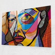 Painted Anarchy Pablo Picasso Cam Baskı Ev ​​dekorasyonu - Pablo Picasso, Cam Sanatı, Cam Baskı, Cam Duvar Sanatı, 45X30