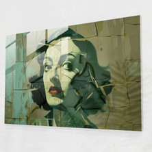 Painted Anarchy Salvador Dali Çekmeceli Kadın Cam Baskı - Salvador Dali, Ev Dekorasyonu, Salvador Dali, Modern Sanat, 45X30