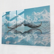Painted Anarchy Salvador Dali Bulut Bıyık Cam Baskı - Salvador Dali, Cam Duvar Sanatı, Ev Dekorasyonu, Modern Sanat, 45X30