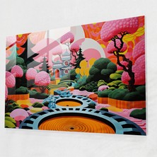 Painted Anarchy Pop Art Zen Bahçesi Cam Baskı - Zen Bahçesi, Renkli, Ev Dekorasyonu, Modern Sanat, 45X30