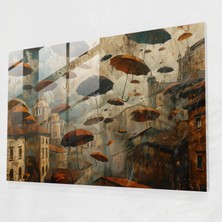 Painted Anarchy Salvador Dali Cam Duvar Sanatı - Gerçeküstü Şehir Manzarası - Salvador Dali, Salvador Dali, Cam Duvar Sanatı, Modern Sanat, 45X30