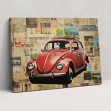 Painted Anarchy Volkswagen Beetle Duvar Tablosu - Volkswagen Beetle, Kanvas Tablo, Kolaj Tablo, Volkswagen Beetle, 50X30
