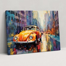 Painted Anarchy Volkswagen Beetle Kanvas Tablo - Empresyonist Tablo Duvar Tablosu - Volkswagen Beetle, Renkli Şehir Manzarası, Volkswagen Beetle, Duvar Süslemesi, 50X30