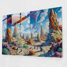 Painted Anarchy Sürrealizm Cam Duvar Tablosu - Sürrealizm Sanatı, Cam Duvar Sanatı, Ev Dekorasyonu, Cam Baskı, 90X60