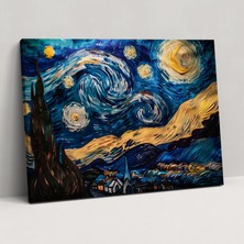 Painted Anarchy Yıldızlı Gece Kanvas Tablo - Vincent Van Gogh, Duvar Dekorasyonu, Kanvas Tablo, Kanvas Tablo, 50X30