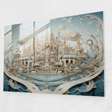 Painted Anarchy Dünya Haritası Cam Duvar Sanatı - Dünya Haritası 2, Cam Baskı, Karmaşık Desenler, Cam Duvar Sanatı, 45X30