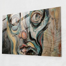 Painted Anarchy Soyut Yüz Distorsiyonlu Cam Duvar Sanatı - Salvador Dali, Modern Sanat, Duvar Dekorasyonu, Salvador Dali, 45X30