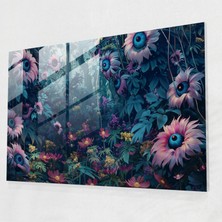 Painted Anarchy Sürrealizm Ev Dekorasyonu: Büyülü Bahçe Çiçekleri - Sürrealizm Sanatı, Cam Baskı, Duvar Dekorasyonu, Ev Dekorasyonu, 45X30