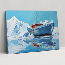 Painted Anarchy Titanic Kanvas Tablo - Titanik, Soyut Karışık Teknik Sanat Çalışması, Ev Dekorasyonu, Ürpertici, 50X30