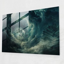 Painted Anarchy Sürrealizm Saat Yüzü Cam Duvar Tablosu - Sürrealizm Sanatı, Duvar Dekorasyonu, Ev Dekorasyonu, Sürrealizm Sanatı, 45X30